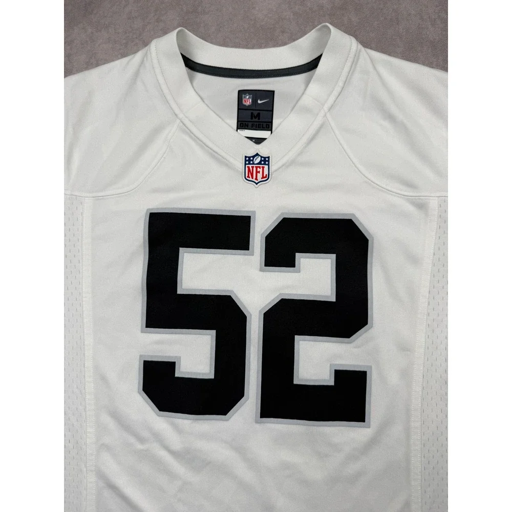 Nike NFL On The Field Oakland Raiders Khalil Mack #52 Jersey Men M White 2000s